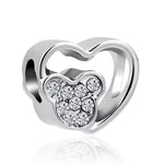 Corazón Minnie Mickey Plata