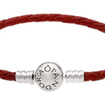 Pulsera roja plata