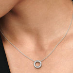 Collar pave círculo