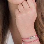 Pulsera doble rosa lila