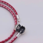 Pulsera doble rosa lila