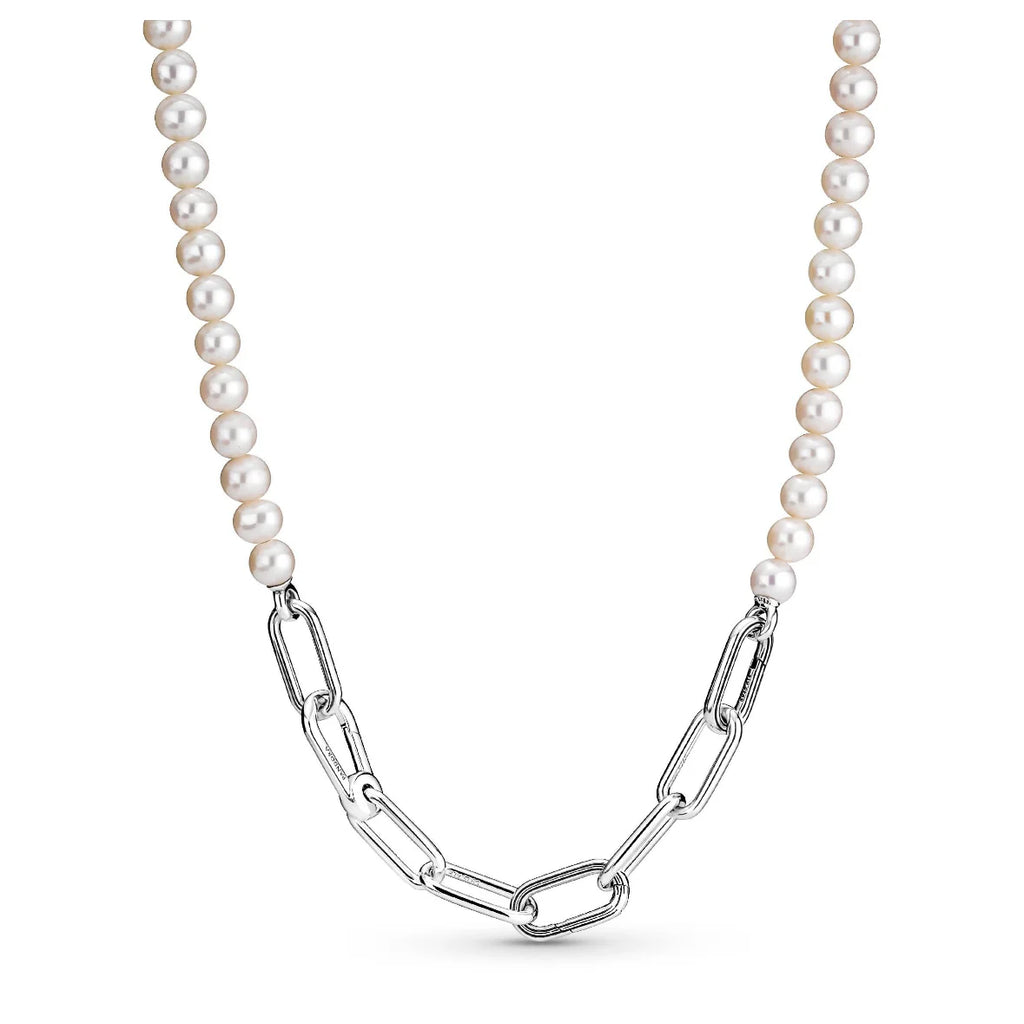 Collar eslabones perlas