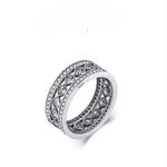 Anillo Corona solitario azul