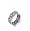 Anillo Corona solitario azul