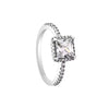 Anillo hojas brillantes