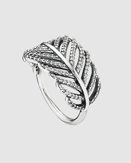 Anillo Hojas brillantes