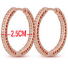 Argollas brillo rose grandres