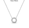 Collar círculo pavé plata